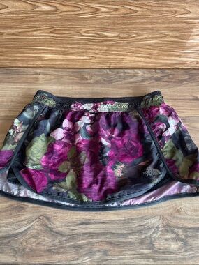Pre-owned The North Face Women's Pink Purple Floral Skort Shorts Flash Dry SizeM